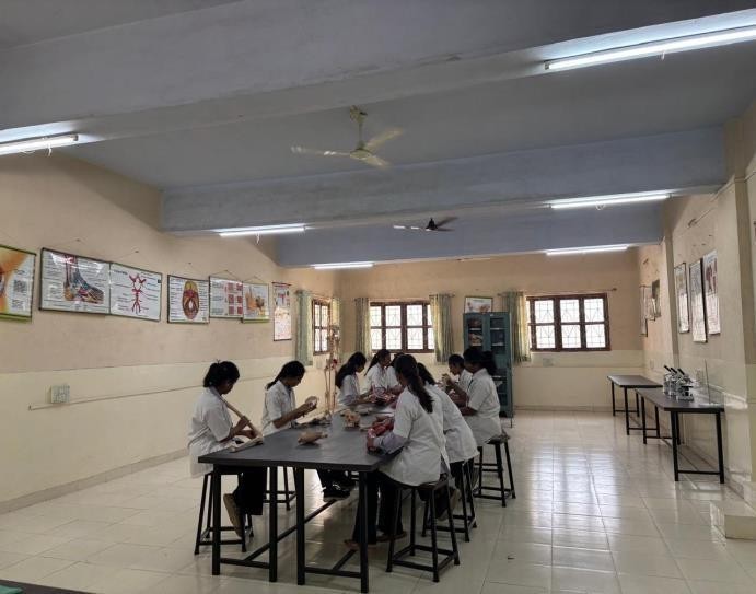 Physiotherapy laboratory practical session